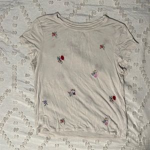 aeo soft + sexy | embroidered babydoll tee